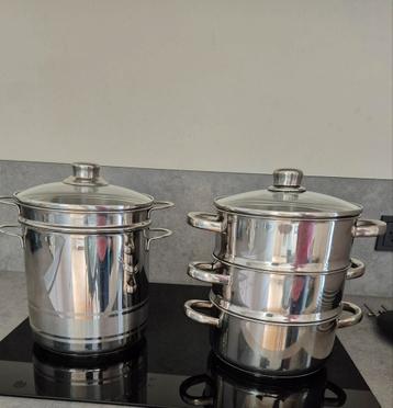 asperge pan en driedelige stoompan beschikbaar voor biedingen