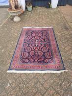 Handgeknoopt Perzisch tapijt, blauw/rood, 123x185cm, Overige kleuren, Gebruikt, 100 tot 150 cm, Perzisch