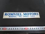 sticker Boekel ROMVIEL MOTORS 04922-2323 Transparant*, Ophalen, Zo goed als nieuw, Sticker