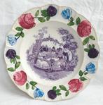 Creamware kinder bord dames schaak bordspel antiek keramiek, Antiek en Kunst, Ophalen of Verzenden