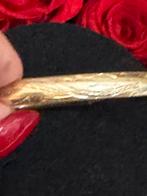 Gouden slaven Armband met Gravure, Antiek en Kunst, Ophalen of Verzenden, Goud