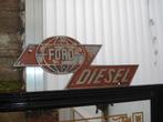 Vintage Embleem Ford Diesel   40 cm breed Aluminium, Ophalen of Verzenden, Gebruikt, Ford