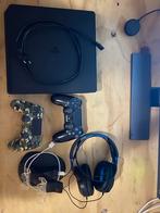 Playstation 4 met accesoires en beeldscherm, Spelcomputers en Games, Spelcomputers | Sony PlayStation 4, Ophalen, Met 2 controllers