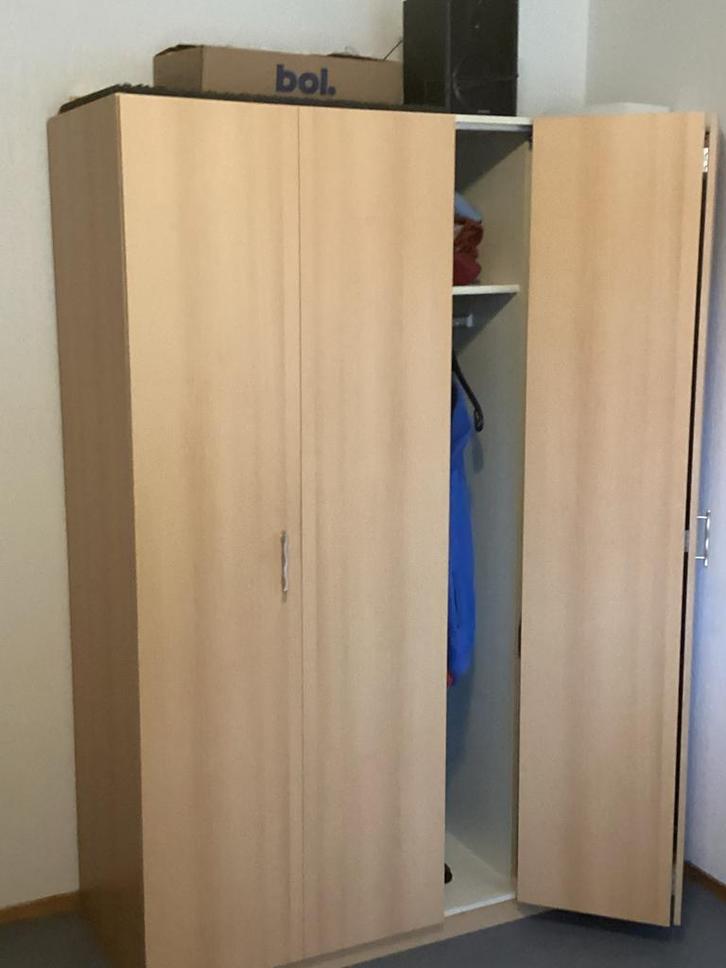 Licht Beuken Linnenkast met Schuifdeuren, Huis en Inrichting, Kasten | Kledingkasten, Gebruikt, 150 tot 200 cm, 100 tot 150 cm