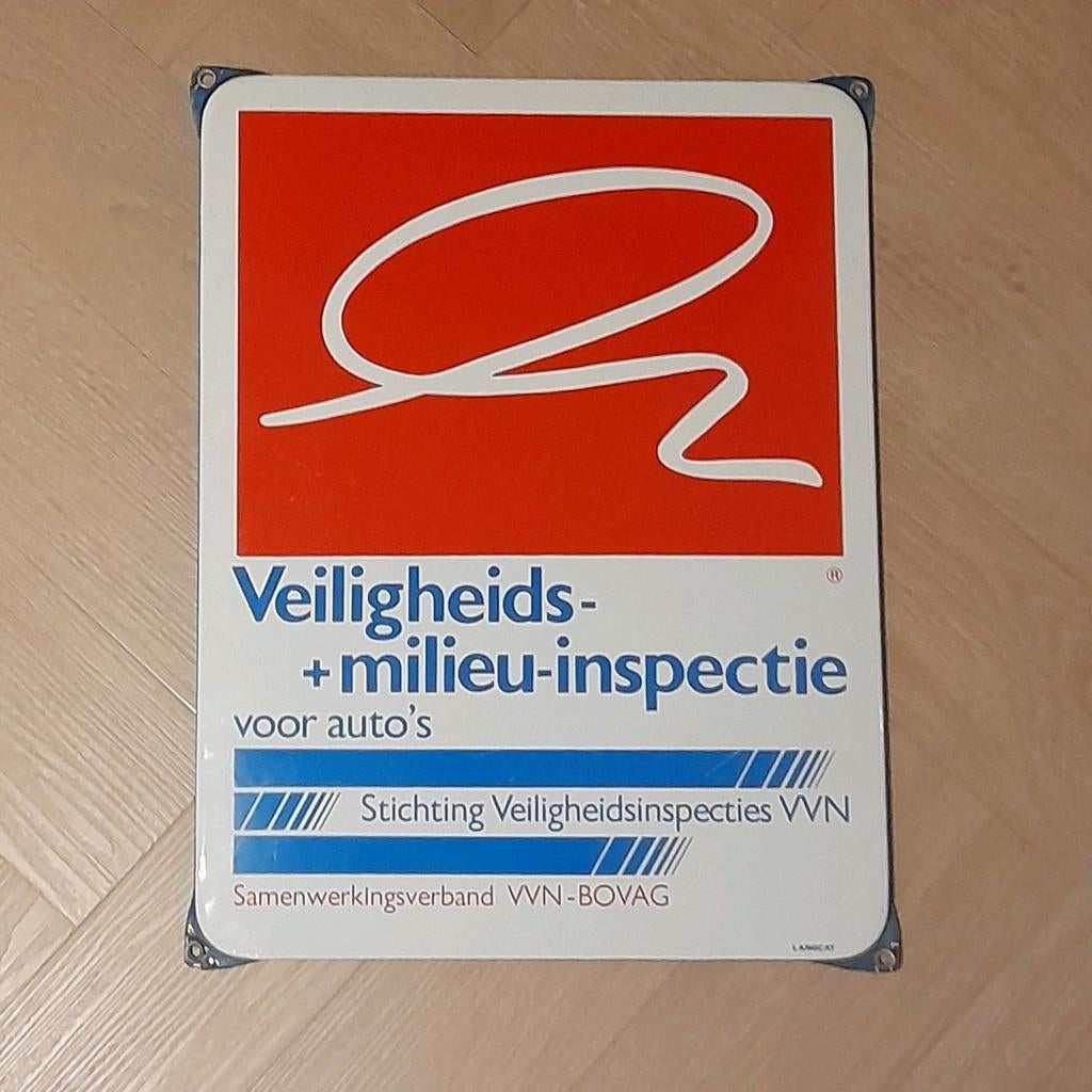 Bovag emaille bord 44x 34 cm, Ophalen of Verzenden