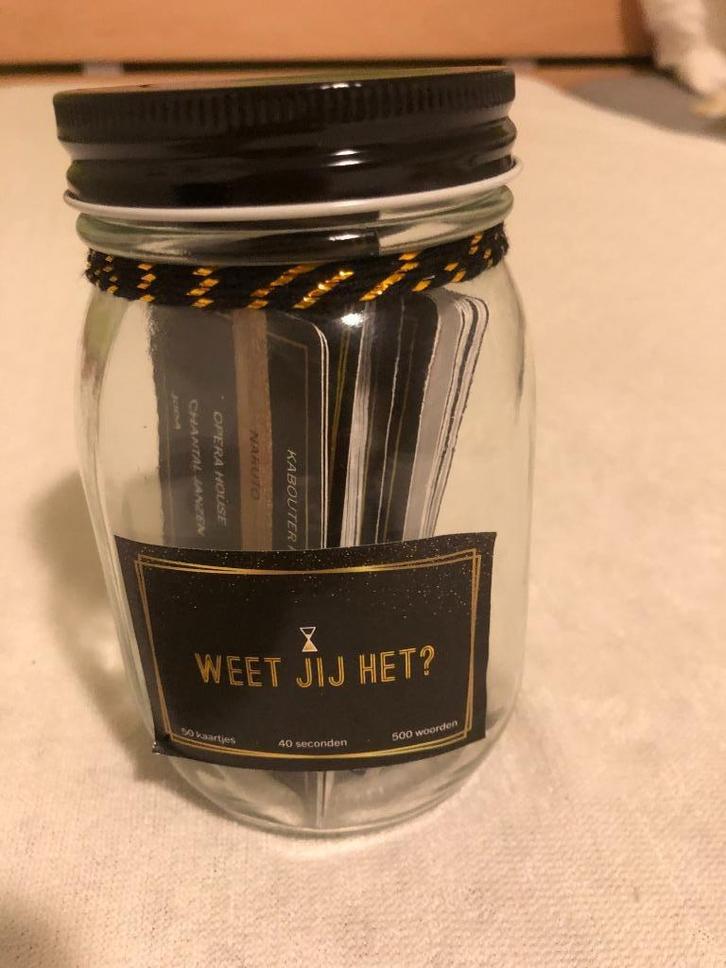 spel in kletspot uitvoering, weet jij het? Merk Senza., Hobby en Vrije tijd, Gezelschapsspellen | Overige, Nieuw, Ophalen of Verzenden