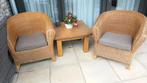Rotan Tuinset met 2 Stoelen en Tafel, Tuin en Terras, Tuinsets en Loungesets, 2 zitplaatsen, Gebruikt, Bijzettafel, Rotan