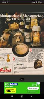 Antieke Grolsch houten onderzetters - goudkleurig, gesealed, Antiek en Kunst, Ophalen of Verzenden