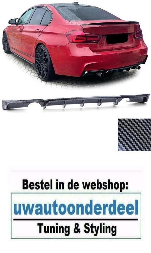 Diffuser Carbon Look Dubbele Uitlaat Voor Bmw 3 serie F30 M, Auto diversen, Tuning en Styling, Verzenden