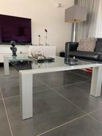Stijlvolle Salontafel met Glazen Blad, Huis en Inrichting, Tafels | Salontafels, Ophalen, 100 tot 150 cm, 50 tot 100 cm, Minder dan 50 cm