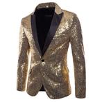 Heren gouden glitter colbert mannen blazer goud paillet, Verzenden, Nieuw, Overige kleuren