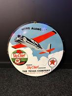 Prachtig reclamebord Texaco Sky Chief 76 Cm, Ophalen, Gebruikt, Reclamebord