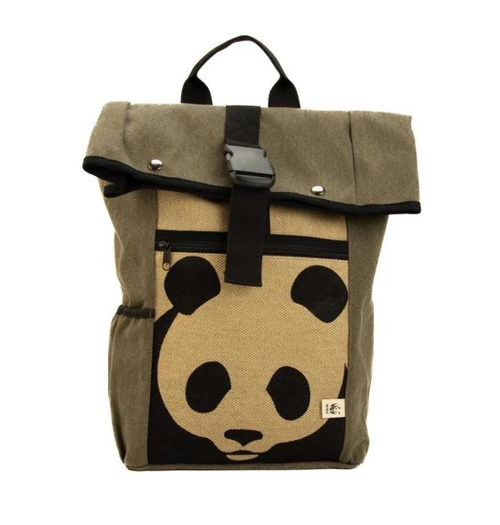 WWF canvas rolltop rugzak, Sieraden, Tassen en Uiterlijk, Tassen | Rugtassen, Zo goed als nieuw, Overige merken, 25 tot 40 cm