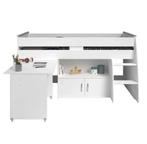 Halfhoog slaper met bureau, Ophalen of Verzenden, Zo goed als nieuw, Wit, Overige typen