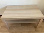 Coffee Table with Shelf – Light Wood Look, Ophalen, 50 tot 100 cm, Zo goed als nieuw, Minder dan 50 cm
