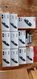 Inkt Canon 551 BK, Y, GY en 550 PGBK 10 stuks, Ophalen of Verzenden, Nieuw
