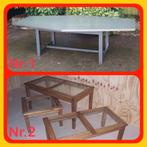 160. Diverse tafels glas graniet eikenhout en grijs gelakt, Huis en Inrichting, Ophalen, 50 tot 100 cm, Glas, 150 tot 200 cm