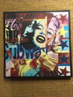 Poster Marilyn Monroe mix , opgespannen op een frame. papier, Met lijst, Vierkant, Ophalen of Verzenden, Zo goed als nieuw