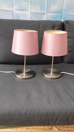Lila schemerlampje 2 stuks., Huis en Inrichting, Lampen | Tafellampen, Ophalen, Schemerlamp, Zo goed als nieuw, Metaal