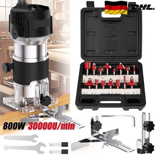 Bovenfrees 6-speed 800W+Koffer+15 Frezen box Nieuw!!!, Doe-het-zelf en Verbouw, Gereedschap | Freesmachines, Nieuw, Elektrisch