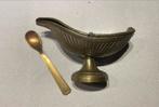Antiek wierook scheepje met lepel, Antiek en Kunst, Ophalen of Verzenden, Brons