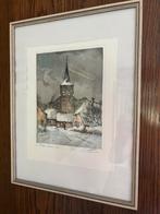 Winter in Haaren (nb), Antiek en Kunst, Kunst | Etsen en Gravures, Ophalen