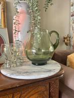 Waterkaraf A.D. Copier green vintage, Ophalen of Verzenden, Zo goed als nieuw, Glas, Overige stijlen