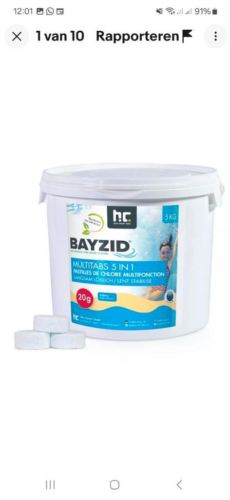 Chloortabletten 5 in1 multitabs 20 gram langzaam oplossend., Tuin en Terras, Zwembad-toebehoren, Ophalen of Verzenden