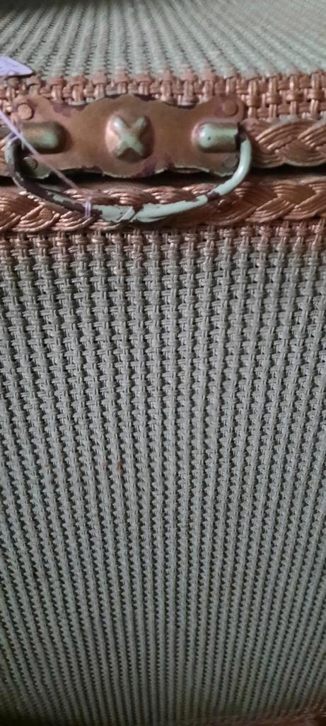 Vintage Opbergkist / Wasmand loid loom, Antiek en Kunst, Curiosa en Brocante, Ophalen of Verzenden