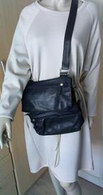 Claudia strater zwart leren crossbody schoudertas, Sieraden, Tassen en Uiterlijk, Tassen | Damestassen, Verzenden, Gebruikt, Zwart