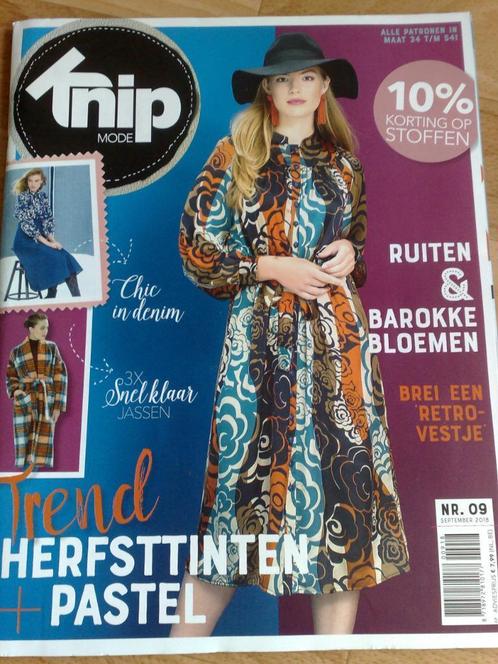 Knipmode september nr. 9 / 2018 , maat 34 t/m 54, Hobby en Vrije tijd, Kledingpatronen, Zo goed als nieuw, Vrouw, Knipmode, Verzenden