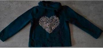 Leuke trui blauw zilver grijs hart valt als 98 / is 98 / 104 beschikbaar voor biedingen