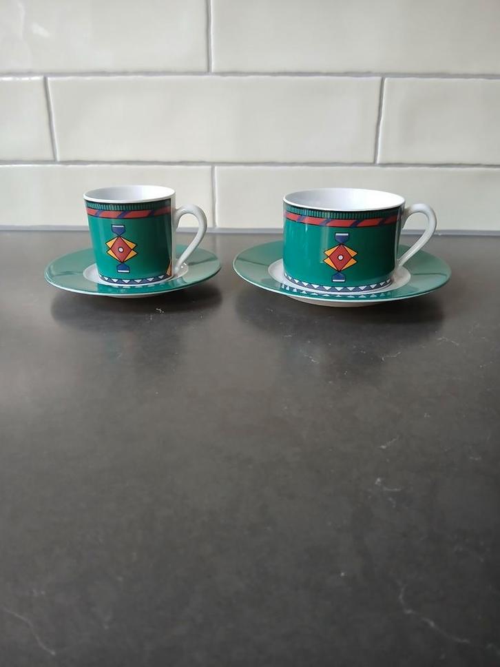 Kahla Change serviesdelen in groene basiskleur, Huis en Inrichting, Keuken | Servies, Zo goed als nieuw, Kop(pen) en/of Schotel(s)