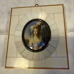 Miniatuur Portret Dame in Lijst, Antiek en Kunst, Kunst | Schilderijen | Klassiek, Ophalen of Verzenden
