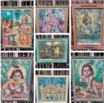 Oude Vintage Houten Lijst met Hindoe Poster India lijst, Minder dan 50 cm, Gebruikt, Ophalen of Verzenden, Hout