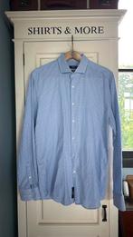 Prachtig HUGO BOSS overhemd cut away kraag in maat 44, Ophalen of Verzenden, Zo goed als nieuw, Blauw, Halswijdte 43/44 (XL)