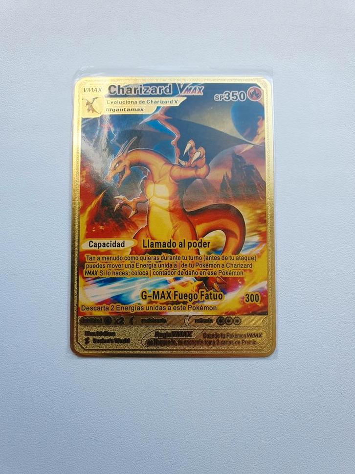 Charizard V Max Pokémon card Metal gold kaart, Lava, Rage, Hobby en Vrije tijd, Verzamelkaartspellen | Pokémon, Nieuw, Ophalen of Verzenden