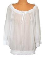 Ekta doorschijnende blouse-top, topje, wit, Mt. XL, Verzenden, Wit, Maat 46/48 (XL) of groter, Zo goed als nieuw