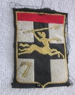 Embleem Frankrijk 7e Pantserdivisie afm. 7,5 x 5 cm., Verzamelen, Ophalen of Verzenden, Landmacht, Overige gebieden, Embleem of Badge