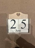 Houten Datum Blokken, Ophalen of Verzenden, Zo goed als nieuw