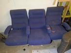 3 Bioscoop stoelen, comfortabel, Huis en Inrichting, Stoelen, Ophalen, Gebruikt, Blauw, Drie