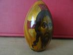 Verguld houten Jezusbeeldje houten ei Jezus Christus 7cm, Ophalen of Verzenden, Gebruikt, Beeld(je), Christendom | Katholiek