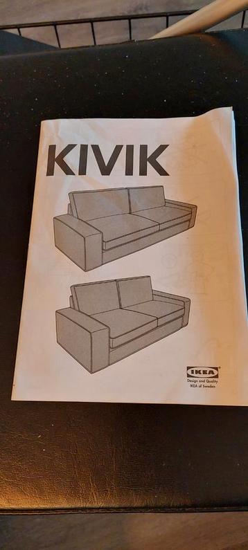 Witte tweezitsbank met afneembare hoes van IKEA KIVIK - afbeelding 4