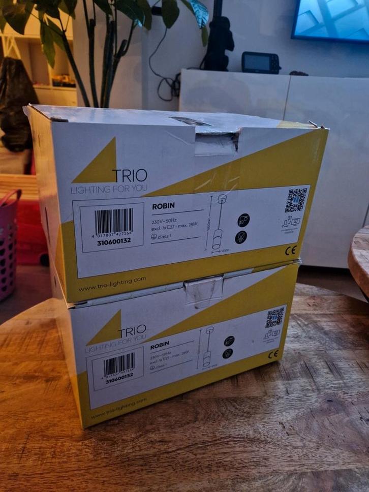 Hanglamp Trio Robin 2x, Huis en Inrichting, Woonaccessoires | Overige, Zo goed als nieuw, Ophalen