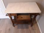 Eiken wastafel Met marmeren plaat, Antiek en Kunst, Antiek | Meubels | Tafels, Ophalen