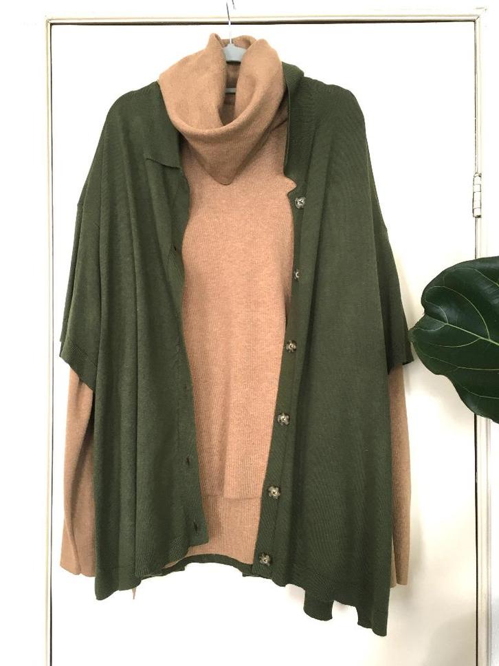Oversized Groen Vest van de Hema, Kleding | Dames, Grote Maten, Zo goed als nieuw, Trui of Vest, Groen, Ophalen of Verzenden