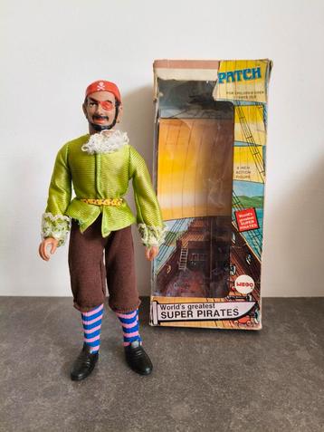 Mego 1974 Captain Patch Figuur en orginele doos beschikbaar voor biedingen