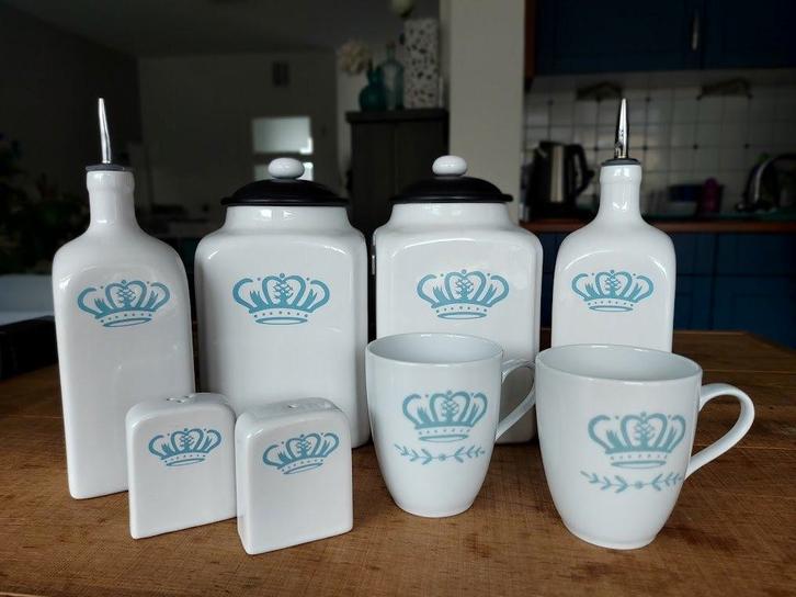 Ikea 2 potten, 1 olie–azijn stel, 1 peper–zout stel, 2x mok, Huis en Inrichting, Keuken | Servies, Nieuw, Overige typen, Overige stijlen