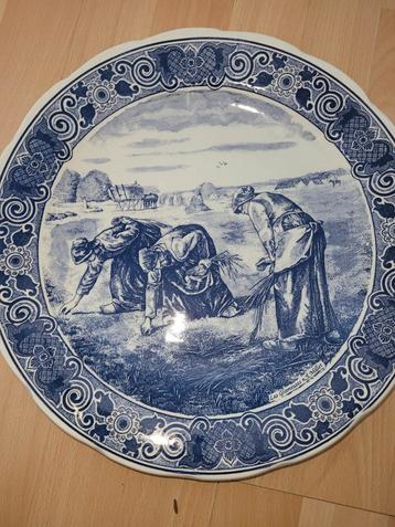 Delftsblauwe Wandbord 33cm  beschikbaar voor biedingen