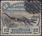 Noord-Borneo -AZGR.1- 1894 -Natuur - Zeekrokodil - Zeldzaam!, Postzegels en Munten, Postzegels | Azië, Zuidoost-Azië, Verzenden